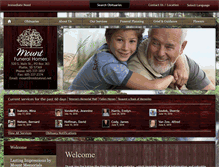 Tablet Screenshot of mountfuneralhome.com